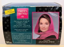 Vtg Hanes Her Way Stay Dri Hooded Wrap Purple