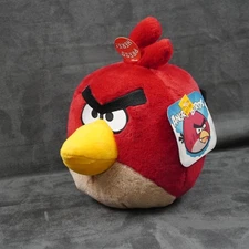 Angry Birds Red Bird Plush Sound Toy 8" Commonwealth 2010 Stuffed Animal Tag New