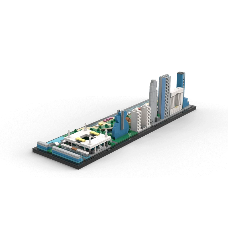 1/2000 Scale Miami Skyline 1337 Pieces for Aged 14 and above Building Toys Set - Image 4 of 4