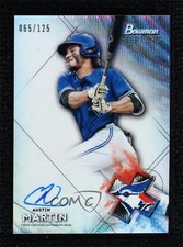 2021 Bowman Sterling Prospect Wave Refractor 65/125 Austin Martin Auto 3qs