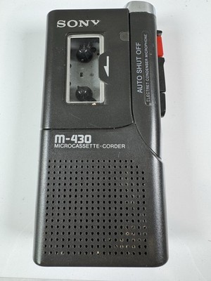 Vintage Sony M-430 MicroCassette Voice Tape Recorder - Turns On