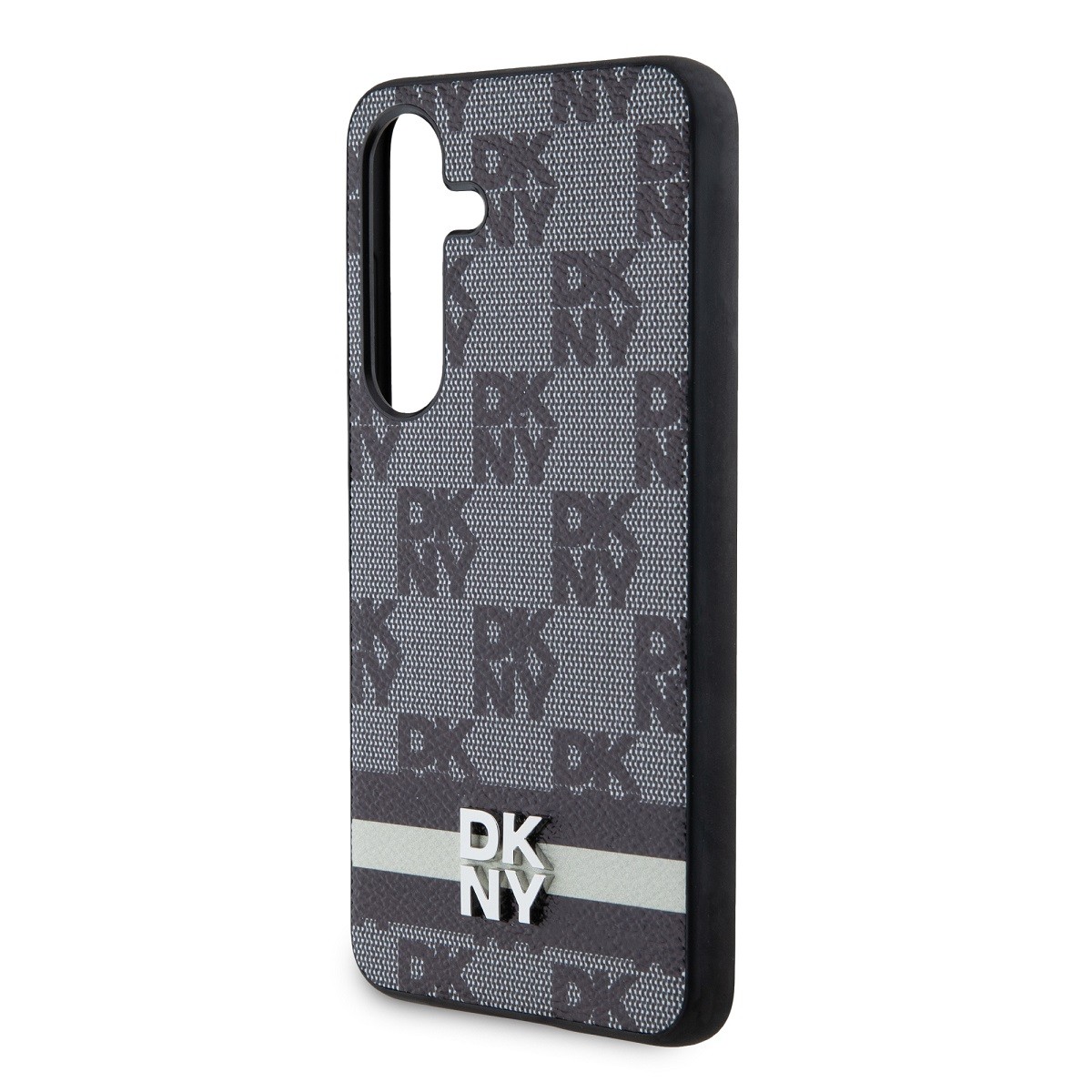 Coque DKNY pour Galaxy S24 rigide antichoc, étui motif géométrique à rayures et carreaux