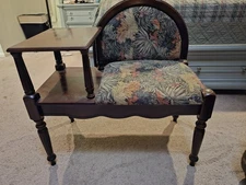 Vintage Gossip/Telephone Bench Telephone Seat – Antique Entryway Furniture