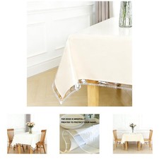 Rectangle Table Cover Protector 60 x 90 Inches Clear Plastic Waterproof for