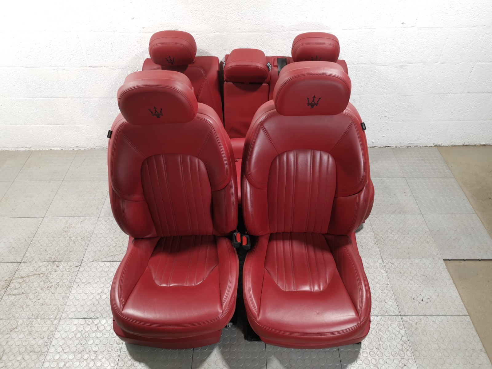 Maserati Levante 3.0L AWD Auto 2017 Front Rear Seats Leather Red Color Set OEM