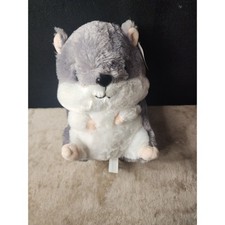 Belly Buddy Large Hamster Plush Gray Nanco Super Soft Fat 14" Stuffed Animal NWT