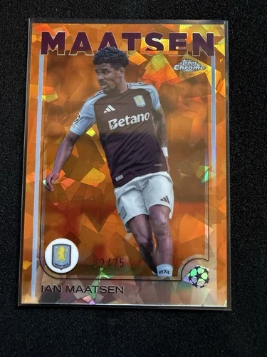 2024/25 Topps Chrome Sapphire UCC Ian Maatsen (Aston Villa FC) /25