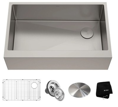 Kraus KHF410-33 Standart PRO 33'' Farmhouse Single Basin Stainless - Stainless