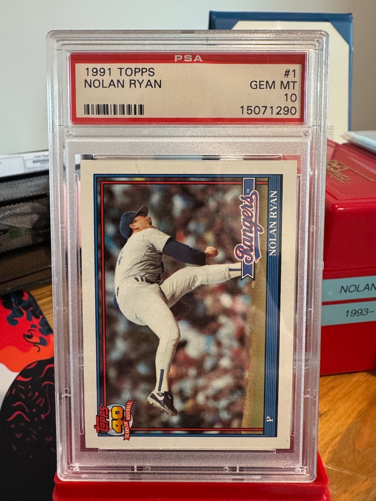 1991 Topps #1 Nolan Ryan PSA 10 GEM MINT HOF Rangers – Iconic Card #1