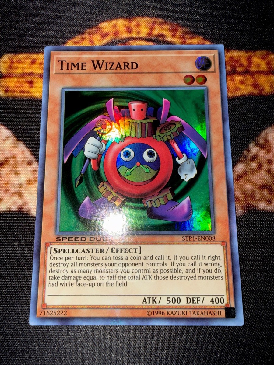 yugioh dub cards 🔥 YUGIOH • TIME WIZARD • SUPER RARE • STP1-EN008 • SPEED DUEL • NM 🔥