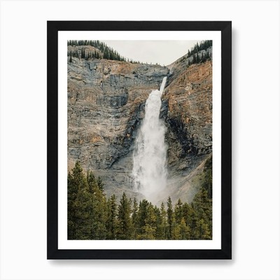 Wasserfall Off Of Cliff Kunstdruck Gerahmt Wandbild Poster Leinwanddruck Bild