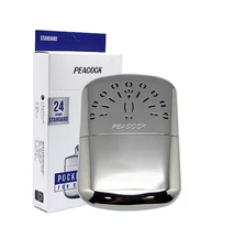 PEACOCK Standard Catalytic Pocket Hand Warmer 24H Oil Fuel Heater Chrome Finish