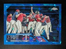 2023 Topps Chrome Baseball MINNESOTA TWINS Sapphire Team Card #382