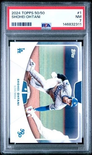 2024 Topps 50/50: Shohei Ohtani - Shohei Ohtani #1 Psa 7