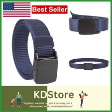 Unisex Navy Tactical Belt with Nickel-Free Plastic Buckle