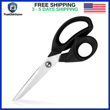 Heavy Duty Tailor Scissors Titanium Coated Fabric Leather Shears Comfort Grip