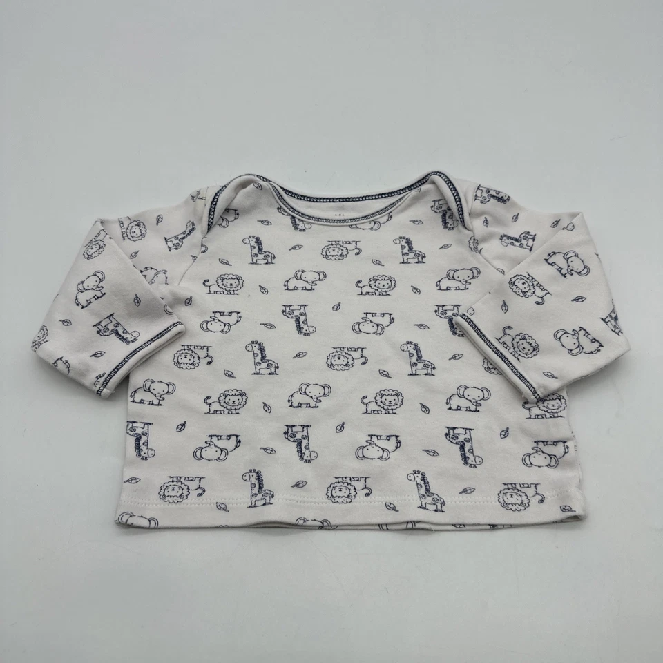 Little Me Long Sleeve Shirt Youth Boy 9M Aop Giraffes ..#27717 - Image 2 of 4