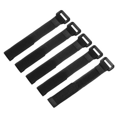 5Pcs Battery Tie Down Straps 1'' x 8'' Black Nylon Hold Down Hook Loop Strap