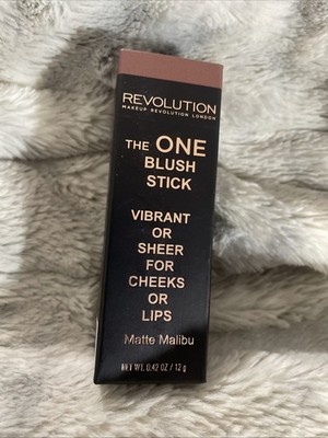Makeup Revolution London The One Blush Stick For Cheeks/Lips MATTE MALIBU 0.42oz