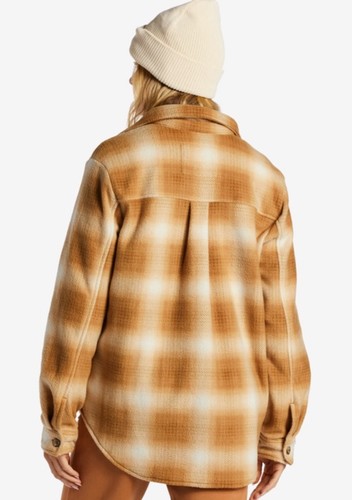 BILLABONG A/Div Forge Women’s Light Brown Fleece Shacket Relaxed Fit Size Small - Picture 11 of 11