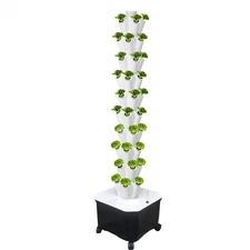 50Pot Vertical Hydroponic Garden Tower System Aeroponics Home Grow Kit 10layer