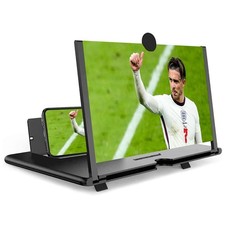 12 Inch Smartphone Screen Magnifier 3D HD Foldable Amplifier Phone Stand with...