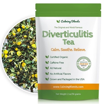 Diverticulitis Tea | Organic Loose Leaf Tea, Caffeine Free | 36 Cups | Made I...