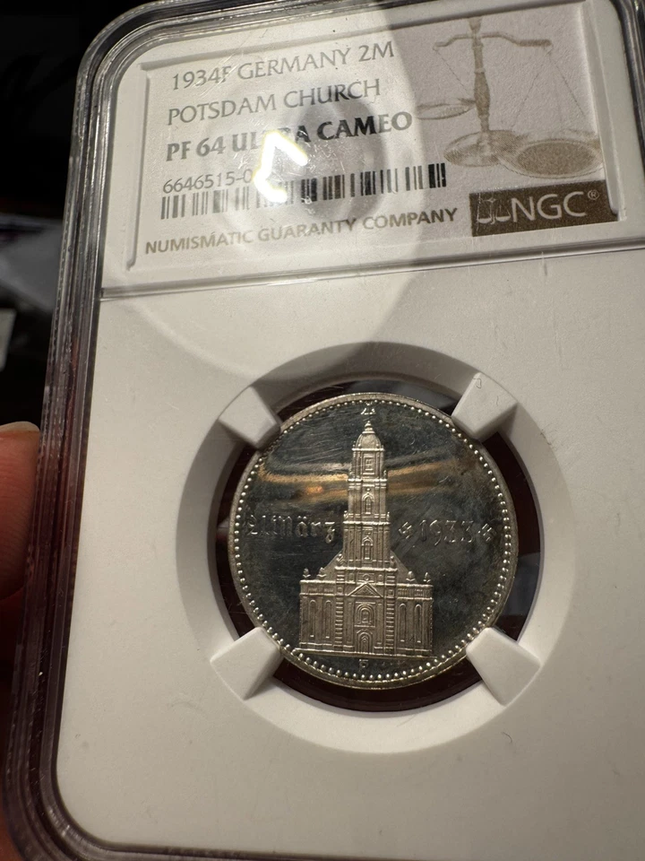 Germany 1934 F Potsdam 2 Mark NGC PF64 Ultra Cameo RARE - Image 2 of 4