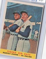 1958 Topps Tigers' Big Bats (Harvey Kuenn Al Kaline) #304 - ExMt - S5414