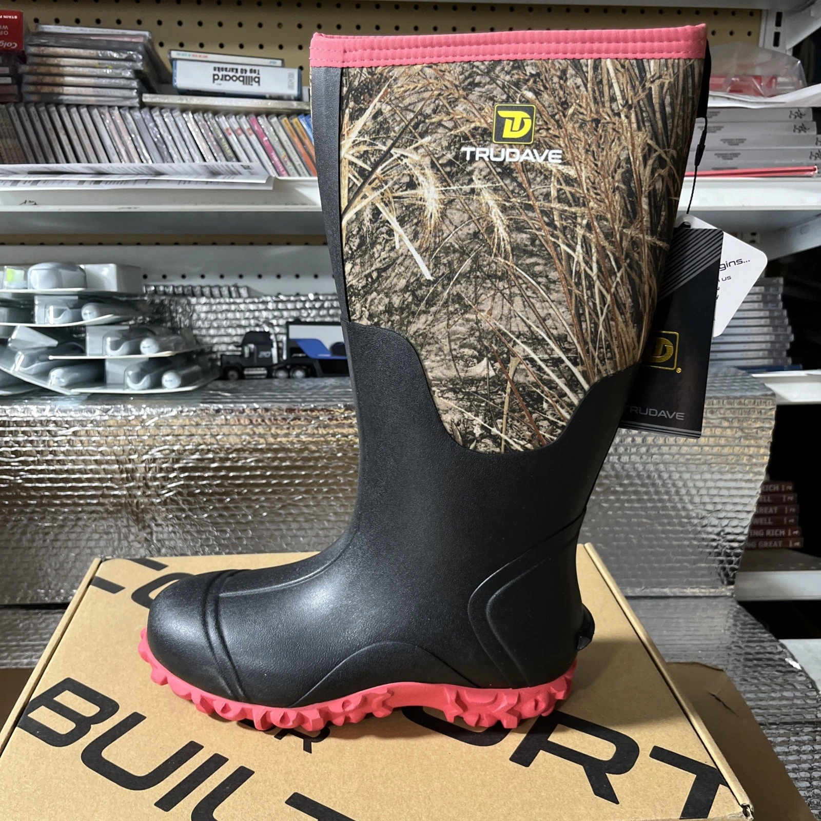 Trudave Hunting Boots for Women with Steel Shank Anti-Slip Waterproof Rain Boots