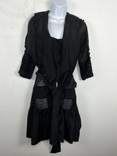 Womens Boutique Dress sz L Black Soft Grunge Whimsigoth Witchy Vibes Indie Folk