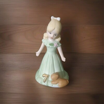 1981 Growing Up Birthday Girls 7 Enesco 