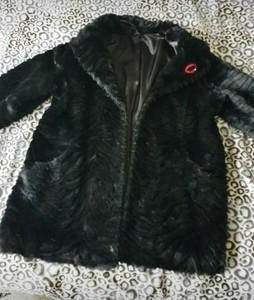 black fur coat size 20