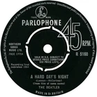 ❤️ The Beatles ● A Hard Day's Night ❤️ Vintage 1964 Vinyl 7" Single : VG+