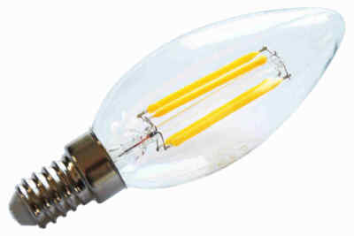 LED Kerzenlampe Filament C35 E14 4,5 Watt 420 Lumen 830 warmweiß Birne Leuchte