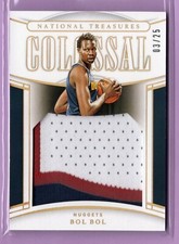 2019-20 PANINI NATIONAL TREASURES COLOSSAL ROOKIE MATERIALS PRIME BOL BOL 3/25