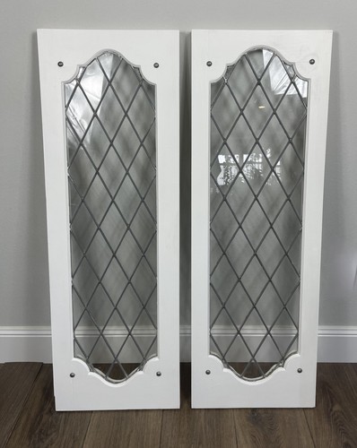 Vintage antique lead clear glass windows/doors, refinished and painted