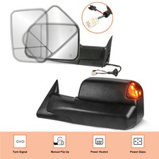 Power Heated Led Signal Lights Lh Rh Tow Mirrors For 1998-2002 Dodge Ram Power Heated Led Signal Lights Lh Rh Tow Mirrors For 1998-2002 Dodge Ram