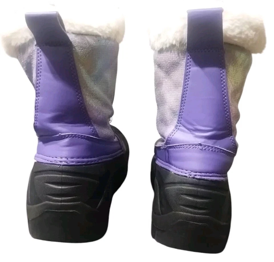 Dream Pairs Niños Botas Púrpura Talla 1 Impermeables Encaje Rápido Invierno Nieve Lluvia Foto 4 de 4