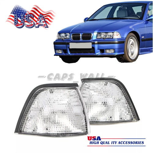 For 92-99 BMW 3 Series E36 4DR Sedan Parking Corner Signal Lights Pair Set