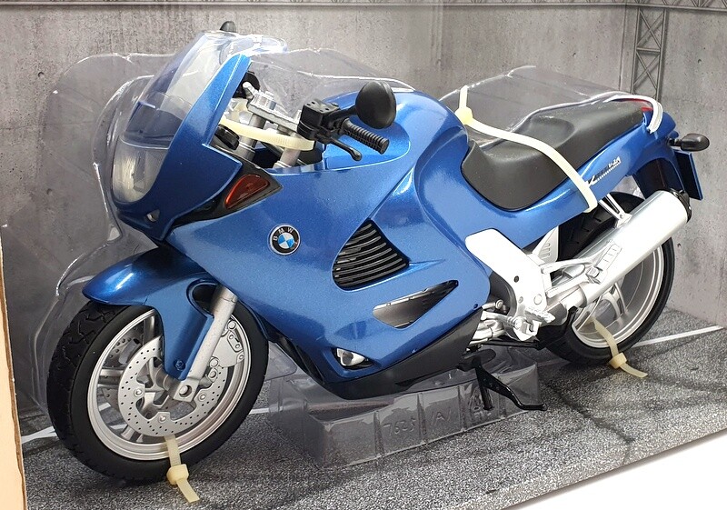 オートバイ・バイク MOTORMAX SUPER BIKES BMW K1200RS MotorMax 1/6 Scale Diecast 76262 - BMW K1200RS - Blue