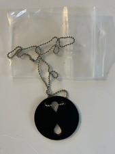 NEW     BLACK LEATHER POLICE BADGE HOLDER NEW With CHAIN FOR NECK   LQQK  