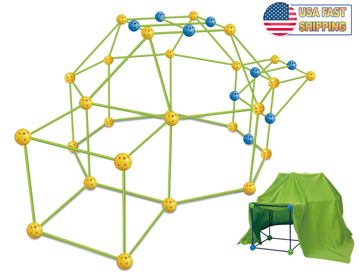 Tent Fort Building Kit for Kids Glow In The Dark Tent STEM