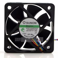SUNON KDE1205PHVX 5015 DC12V 1.9W 4-Wire PWM Temperature Control Cooling Fan