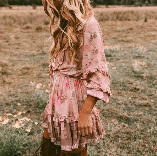 Insp Pink Festival Dress Womens LARGE 