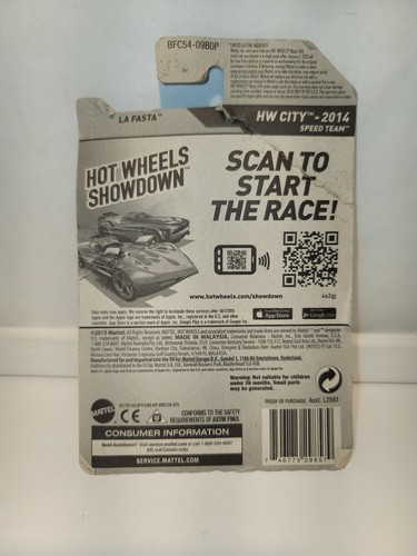 Hot Wheels 1:64 La Fasta #34/250 HW City 2014 Speed Team Blue/Black - Picture 5 of 6
