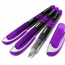 Image of UK Fuente Disposable Fountain Pen Purple Ink Pack Of 3 Zebra S Fue Fast Shippin