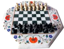 Marble Chess Vintage Collection, Handmade Chess Set With Pieces Gifts Decor