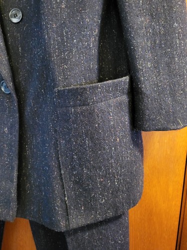 Vtg Norton McNaughton Career Suit Dark Green Wool Blend Lined Waist 30" - Picture 2 of 12