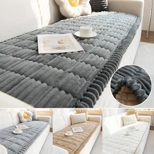 Thicken Plush Sofa Cover Mat Non-Slip Pet Bed Couch Cover Cushion Slipcover US